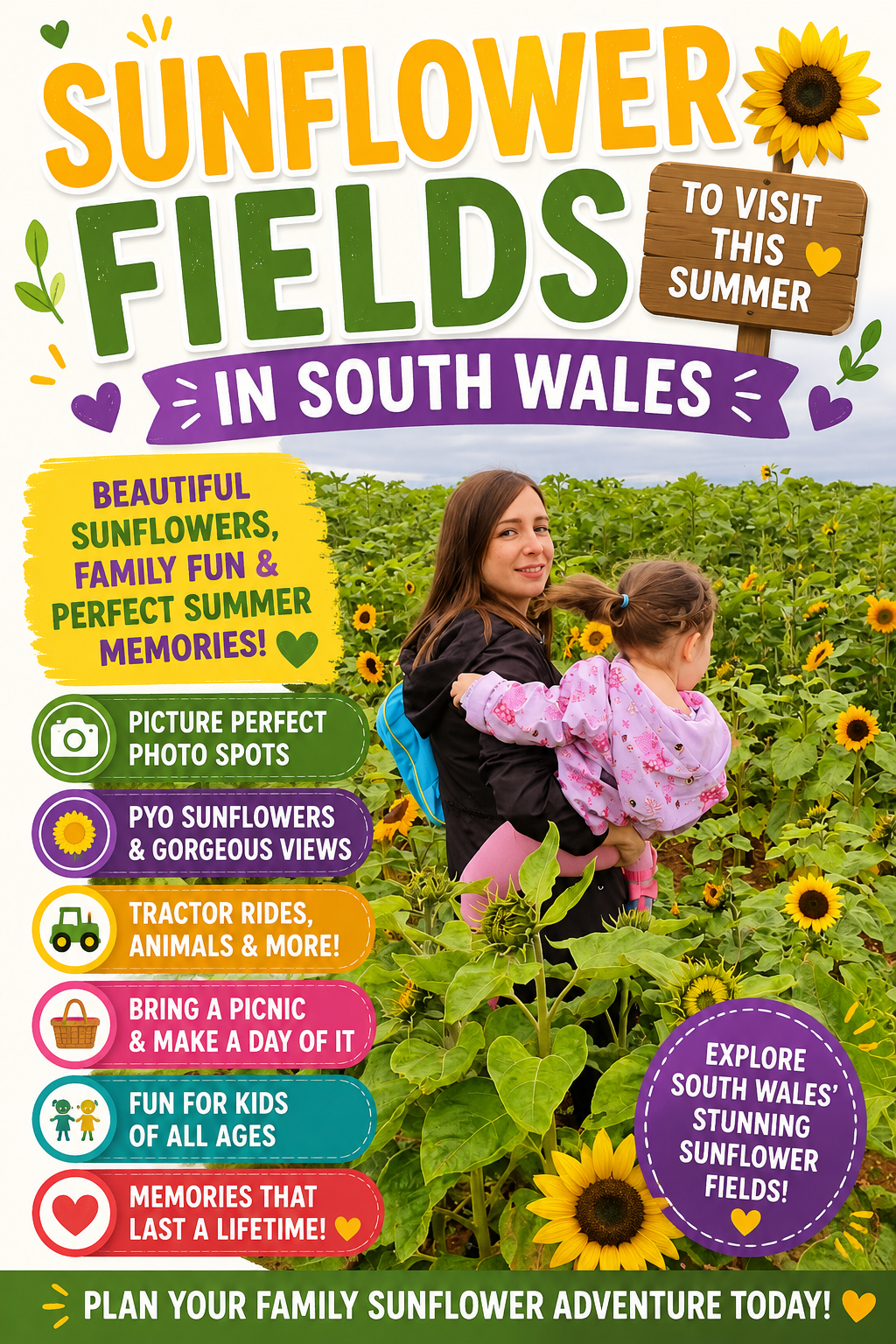 sunflower fields south wales